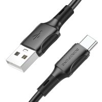 Кабель Borofone BX80 USB Type-A - USB Type-C (1 м, черный)