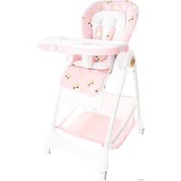 Высокий стульчик ForKiddy Podium Toys 0+ (два чехла +х/б вкладыш, розовый, дуга обезьяна)