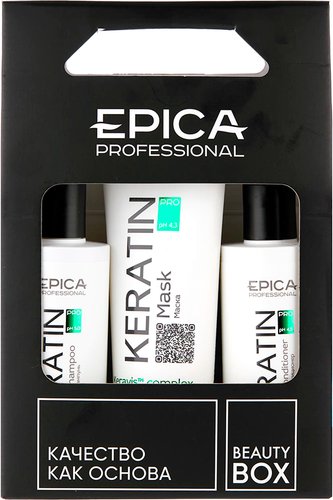 Набор средств Epica Professional Keratin Pro Шампунь 250 мл+Кондиционер 250 мл+Маска 250 мл