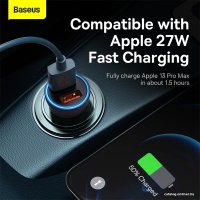 Автомобильное зарядное Baseus CGJM000113